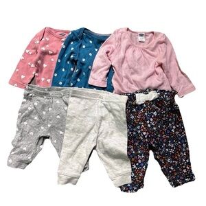 Carter's Pink, Blue, Gray & Navy 6-Piece Baby Matching Set